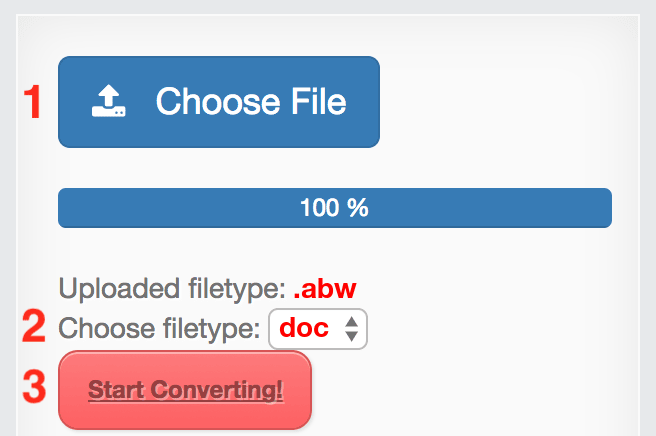 How to convert ABW files online to DOC